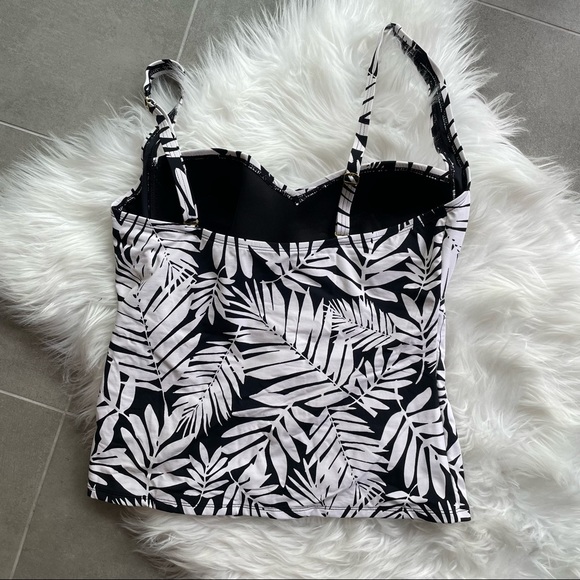 NWT Bleu By Rod Beattie Urban Oasis Print Shirred Underwire D-Cup Tankin… - Picture 4 of 8